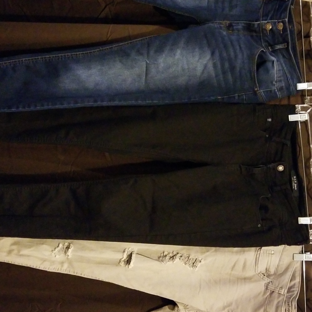 Black wax jeans size 9